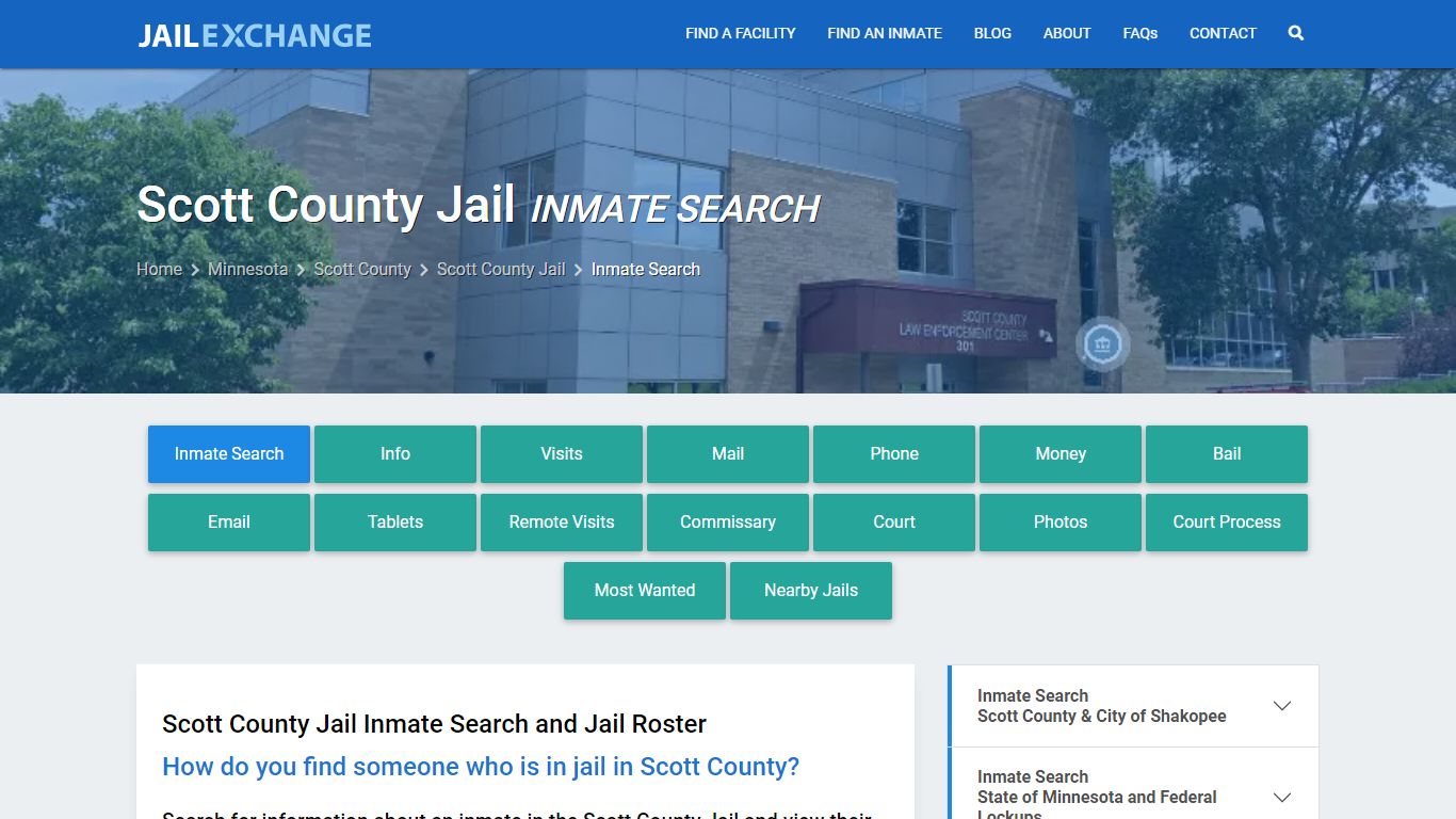 Inmate Search: Roster & Mugshots - Scott County Jail, MN
